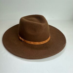 Women's Wool Hat 100% Wool Brown Water Resistant Autumn Fall Boho Western
